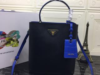 1BA212-2EVL-2-S プラダ バッグ スーパーコピー PRADA S級品 Saffiano プラダ パニエ レザーｘクロコダイルレザー ハンドバッグ レディース ショルダーバッグ 3色可選択