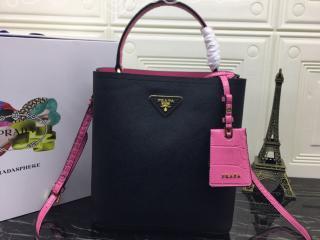 1BA212-2EVL-3-S プラダ バッグ コピー PRADA S級品 Saffiano プラダ パニエ レザーｘクロコダイルレザー ハンドバッグ レディース ショルダーバッグ 3色可選択