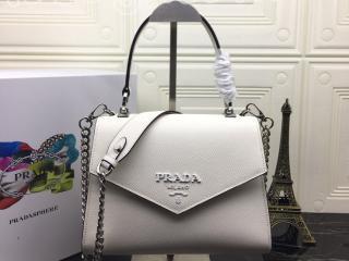 1BA186-S-5 プラダ バッグ コピー S級品 PRADA Monochrome Saffiano モノクローム サフィアーノレザー ハンドバッグ レディース ショルダーバッグ 5色可選択