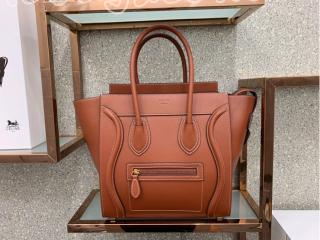 189793HSC セリーヌ バッグ スーパーコピー CELINE N級 LUGGAGE NANO マイクロ ラゲージハンドバッグ / スムースカーフスキン レディース ショルダーバッグ 2色可選択