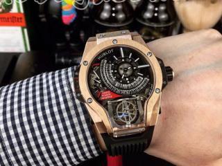 HUBLOT ウブロ時計 アナログ自動巻 幅45mm 魔獣MP-09シリーズ 909.NX.1.1120.RX.1.1704 [文字盤]黒色　[ケース]ピンクゴールド