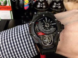 HUBLOT ウブロ時計 アナログ自動巻 幅45mm 魔獣MP-09シリーズ 909.NX.1.1120.RX.1.1704 [文字盤]黒色　[ケース]黒色