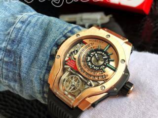 HUBLOT ウブロ時計 アナログ自動巻 幅45mm 魔獣MP-09シリーズ 909.NX.1.1120.RX.1.1704 [文字盤]ゴールド　[ケース]ゴールド