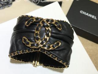 シャネルブレスレット CCマーク 革腕輪 chanelアクセサリー