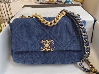 AS1160 B02876 N6832 シャネル バッグ コピー CHANEL 19 Flap Bag フラップ バッグ デニム レディース ショルダーバッグ ブルー