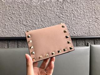 VL0620-1 ヴァレンティノ 財布 コピー VALENTINO N級 ロックスタッズ スモール ウォレット レディース 二つ折り財布 3色可選択