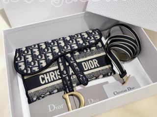 S5647CRIW_M928 ディオール バッグ コピー  DIOR ブルー “SADDLE” ディオール オブリーク ポシェット レディース ショルダーバッグ