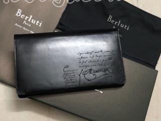 Berluti長財布 小銭入れ付い Venezia Scittoベルルッティ二つ折財布 メンズ用　黒色　12*21*2ｃｍ