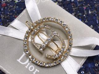 Dior アクセサリー　Clair D Lune” ホワイトクリスタル*ブローチ＊Gold