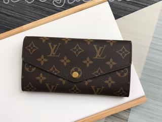 M60531 ルイヴィトン モノグラム 財布 スーパーコピー 「LOUIS VUITTON」 Sarah ポルトフォイユ・サラ レディース 二つ折り財布 4色可選択 ブラウン