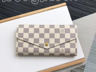 N63208 ルイヴィトン ダミエ・アズール 長財布 コピー 「LOUIS VUITTON」 ポルトフォイユ・サラ レディース 人気 二つ折り財布