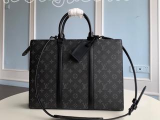 M45265 ルイヴィトン モノグラム・エクリプス バッグ コピー 「LOUIS VUITTON」 サックプラ・ホリゾンタル ジップ メンズ ビジネスバッグ 