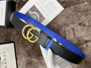 グッチベルト女性用 GUCCIカーフレザー ベルトGGロゴゴゴールド金具 幅3.7cm