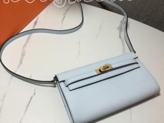 HERMES★激レア 定番ケリーバッグ KellyエルメスバッグWoc-Kellyヴォーエプソン Epsom肩ひも取り外し可能 ゴールド金具