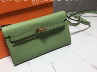 HERMES★激レア 定番ケリーバッグ KellyエルメスバッグWoc-Kellyヴォーエプソン Epsom肩ひも取り外し可能 ゴールド金具