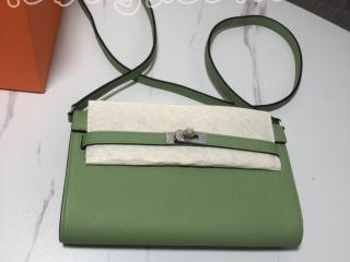 KellyエルメスバッグWoc-Kellyヴォーエプソン HERMES★激レア 定番ケリーバッグ Epsom肩ひも取り外し可能 シルバー金具