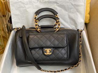 AS1359 B01960 94305 シャネル バッグ スーパーコピー 20SS CHANEL ラージ ボーリング バッグ レディース ショルダーバッグ 2色可選択