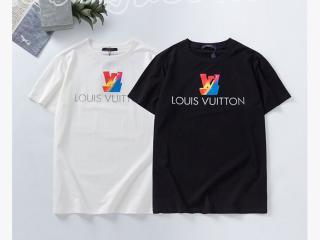 2020年ルイヴィトン新作 Tシャツ【レディース・メンズ用】LOUIS VUITTON 半袖シャツ 黒/白い色選択可