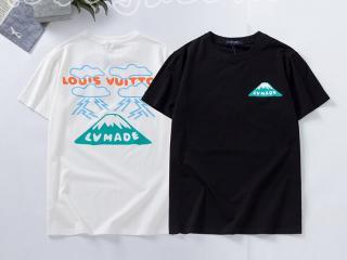 2020年ルイヴィトン新作 Tシャツ【レディース・メンズ用】LOUIS VUITTON 半袖シャツ 黒/白い色選択可