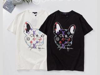 2020年ルイヴィトン新作 Tシャツ【レディース・メンズ用】LOUIS VUITTON 半袖シャツ 黒/白い色選択可