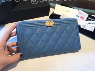 A80288-4 ボーイ シャネル 長財布 スーパーコピー BOY CHANEL Zip Wallet グレインド ラムスキン レディース ラウンドファスナー財布 9色可選択