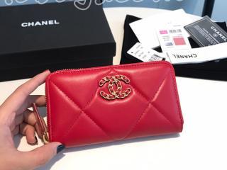 AP0948-3 シャネル 財布 コピー 20新作 CHANEL 19 ジップ ウォレット ラムスキン レディース ラウンドファスナー財布 7色可選択