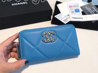 AP0948-4 シャネル 財布 スーパーコピー 20新作 CHANEL 19 ジップ ウォレット ラムスキン レディース ラウンドファスナー財布 7色可選択