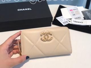 AP0948-5 シャネル 財布 コピー 20新作 CHANEL 19 ジップ ウォレット ラムスキン レディース ラウンドファスナー財布 7色可選択