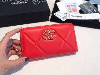 AP0948-7 シャネル 財布 コピー 20新作 CHANEL 19 ジップ ウォレット ラムスキン レディース ラウンドファスナー財布 7色可選択