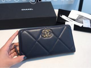 AP1063-1 シャネル 長財布 スーパーコピー 20新作 CHANEL 19 ロング ジップ ウォレット ラムスキン レディース ラウンドファスナー財布 7色可選択