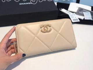 AP1063-5 シャネル 長財布 スーパーコピー 20新作 CHANEL 19 ロング ジップ ウォレット ラムスキン レディース ラウンドファスナー財布 7色可選択