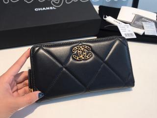 AP1063-6 シャネル 長財布 コピー 20新作 CHANEL 19 ロング ジップ ウォレット ラムスキン レディース ラウンドファスナー財布 7色可選択