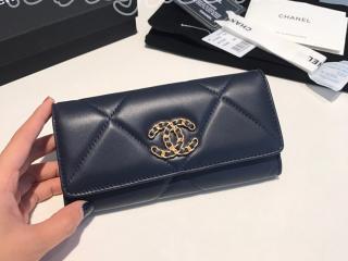 AP0953-1 シャネル 財布 コピー 20新作 CHANEL 19 フラップ ウォレット シャイニー ゴートスキン レディース 二つ折り財布 7色可選択