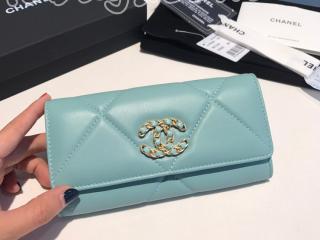 AP0953-2 シャネル 財布 コピー 20新作 CHANEL 19 フラップ ウォレット シャイニー ゴートスキン レディース 二つ折り財布 7色可選択