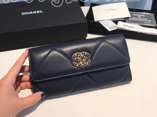 AP0955-1 シャネル 財布 スーパーコピー 20新作 CHANEL 19 ロング フラップ ウォレット ラムスキン レディース 二つ折り財布 7色可選択