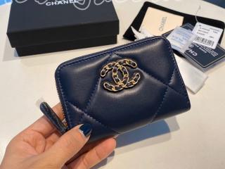 AP0949-1 シャネル 財布 コピー CHANEL 19 ジップ コインパース ラムスキン レディース ラウンドファスナー財布 7色可選択