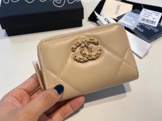 AP0949-5 シャネル 財布 コピー CHANEL 19 ジップ コインパース ラムスキン レディース ラウンドファスナー財布 7色可選択