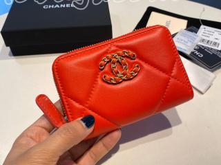 AP0949-7 シャネル 財布 コピー CHANEL 19 ジップ コインパース ラムスキン レディース ラウンドファスナー財布 7色可選択