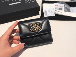 AP1064-6 シャネル 財布 コピー CHANEL 19 スモール フラップ ウォレット ラムスキン レディース 三つ折り財布 7色可選択