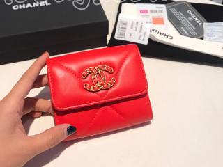 AP1064-7 シャネル 財布 スーパーコピー CHANEL 19 スモール フラップ ウォレット ラムスキン レディース 三つ折り財布 7色可選択