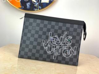 N60308 ルイヴィトン ダミエ･グラフィット バッグ スーパーコピー 「LOUIS VUITTON」ポシェット・ヴォワヤージュMM メンズ クラッチバッグ