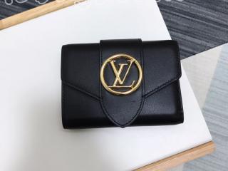 M69175 ルイヴィトン 財布 コピー 「LOUIS VUITTON」 LV PONT COMPACT WALLET (ポルトフォイユ・LV ポンヌフ コンパクト) レディース 三つ折り財布 3色可選択 ブラック