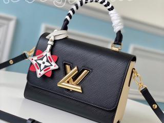 M56780 ルイヴィトン エピ バッグ コピー 「LOUIS VUITTON」 20新作 ツイスト MM レディース ショルダーバッグ 2色可選択 ノワール