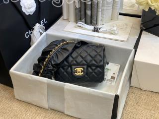 AS2203 B04438 94305 シャネル バッグ コピー CHANEL 20新作 ラムスキン スモール フラップ バッグ 2色可選択 ブラック