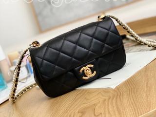 AS2210 B04443 94305 シャネル バッグ コピー CHANEL 20新作 カーフスキン & クリスタル パール フラップ バッグ ショルダーバッグ 2色可選択