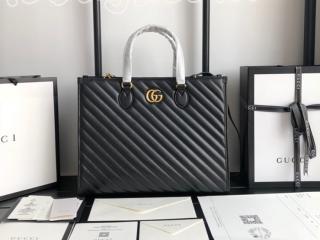 627332 0OLFT 1000 グッチ バッグ スーパーコピー GUCCI 20新作 〔GGマーモント〕ミディアム レディース トートバッグ 3色可選択 ブラック