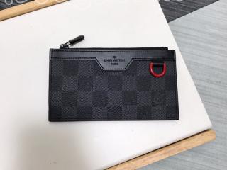 N60354 ルイヴィトン ダミエ・グラフィット 財布 コピー 「LOUIS VUITTON」 20新作 ユーティリティ・コインカード ホルダー メンズ ラウンドファスナー財布