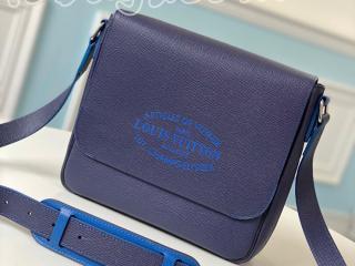 M30362 ルイヴィトン タイガ バッグ コピー 「LOUIS VUITTON」 20新作 ロマン PM メンズ メッセンジャーバッグ ブルーマリーヌ