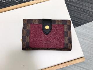 N60381 ルイヴィトン ダミエ・エベヌ 財布 コピー 「LOUIS VUITTON」 20新作 ポルトフォイユ・ジュリエット レディース 二つ折り財布 2色可選択 ボルドー