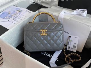 AS2179 B04400 N9313 シャネル バッグ スーパーコピー CHANEL 20新作 ラムスキン & シャイニー クランプル カーフスキン ヴァニティー ケース ショルダーバッグ 3色可選択